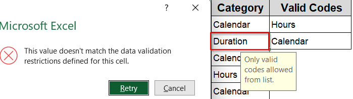 Validate Input Based on Named Range or Dynamic List