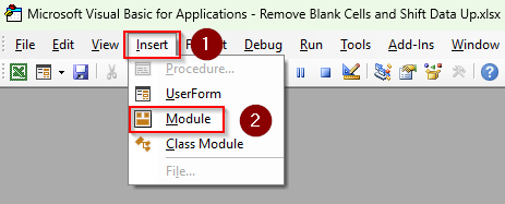 Custom VBA Macro to Remove Blank Cells and Shift Data Up