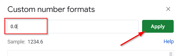 Changing to Custom Number Format