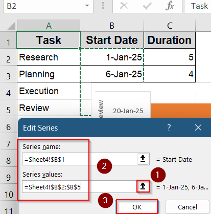 Create a Gantt Chart Timeline in Excel