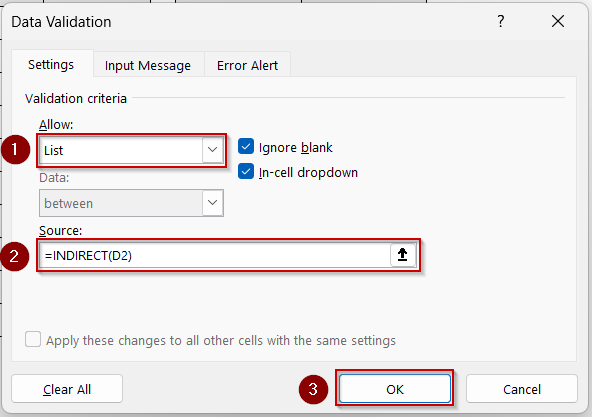 Use Named Ranges with INDIRECT for Classic Dependent Drop-Downs