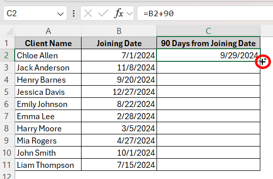 Basic Date Addition Using a Simple Formula