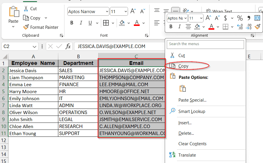 Apply Lowercase Using Microsoft Word
