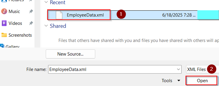 Import XML Data as a Structured Table in Excel