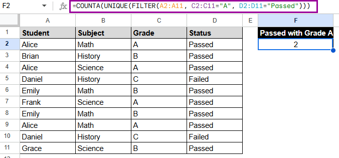 Filtering Unique Values with Multiple Criteria