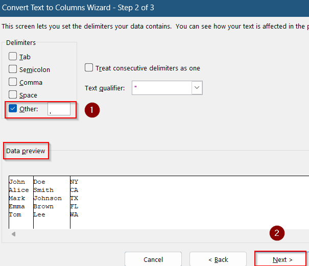 Use Text to Columns Feature with Line Breaks as Delimiters