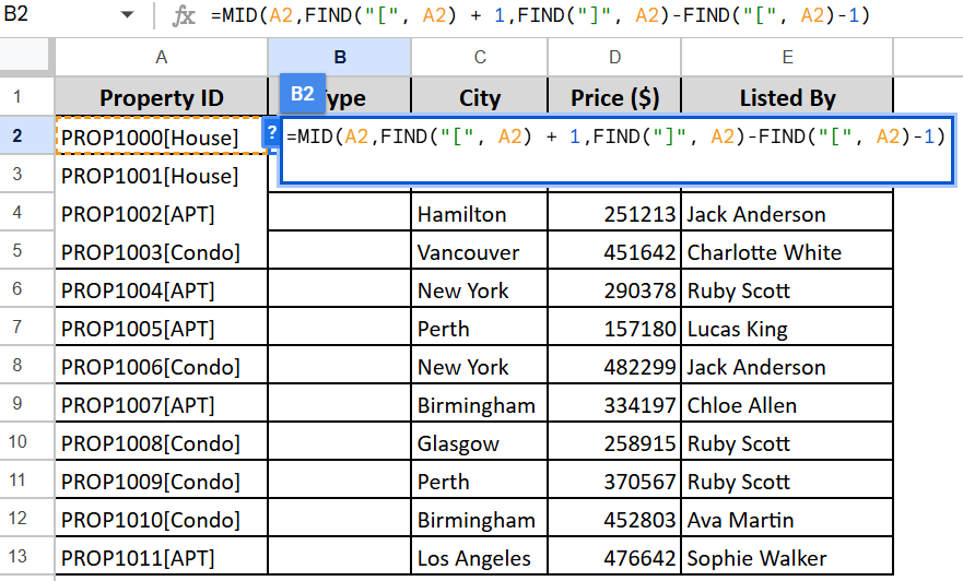 Extract Text Between Square Brackets