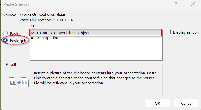Live Data Linking to PowerPoint From Excel