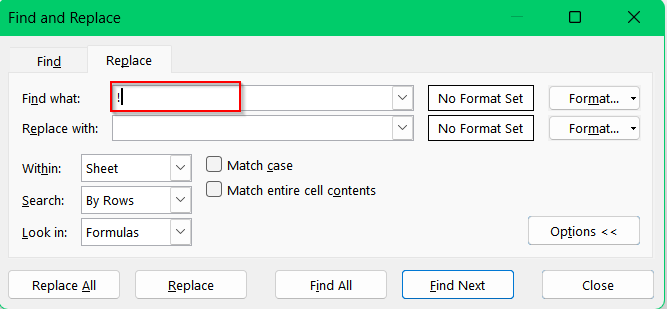 Using Find & Replace Tool To Remove Unwanted Characters