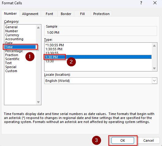 Inserting Time Values in the Correct Format