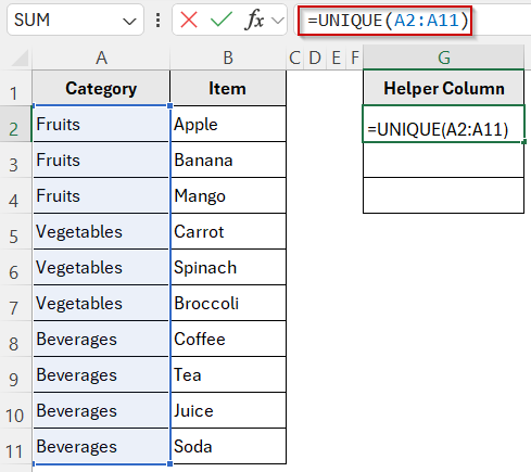 Create Dependent Drop-downs with XLOOKUP