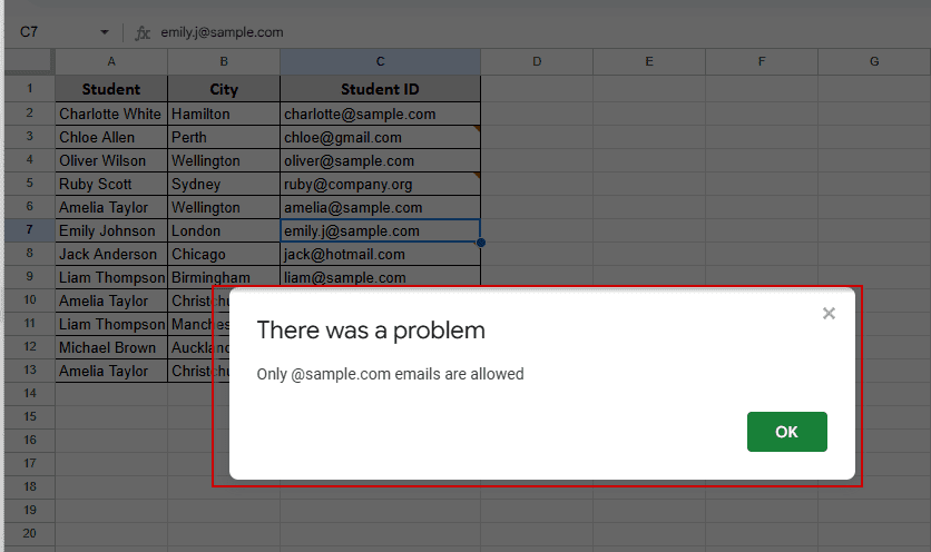 Domain-Specific Email Validation