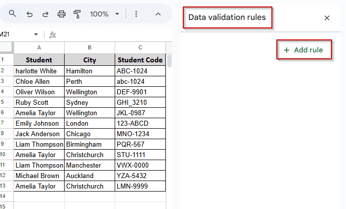 Pattern-Based Validation with Regex