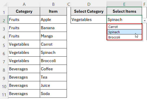 Create Dependent Drop-downs with XLOOKUP