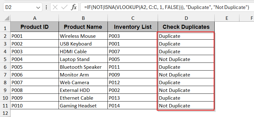Identifying Duplicates Within the Same Sheet