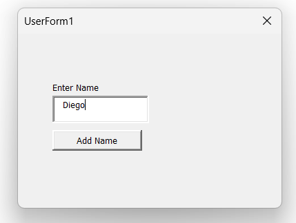 Create a Simple UserForm for a Single Input