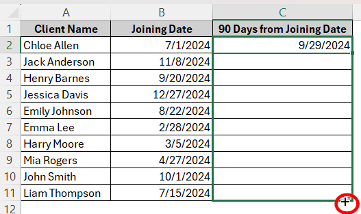 Basic Date Addition Using a Simple Formula
