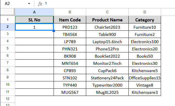 Add Serial Number Using Incremental Addition