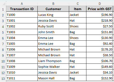 Extracting GST from the Price Including GST