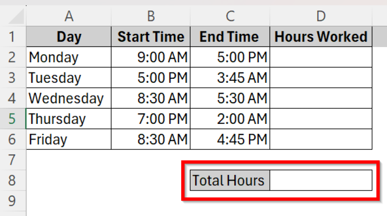 How to Calculate Total Hours in Excel (3 Suitable Ways) - Excel Insider