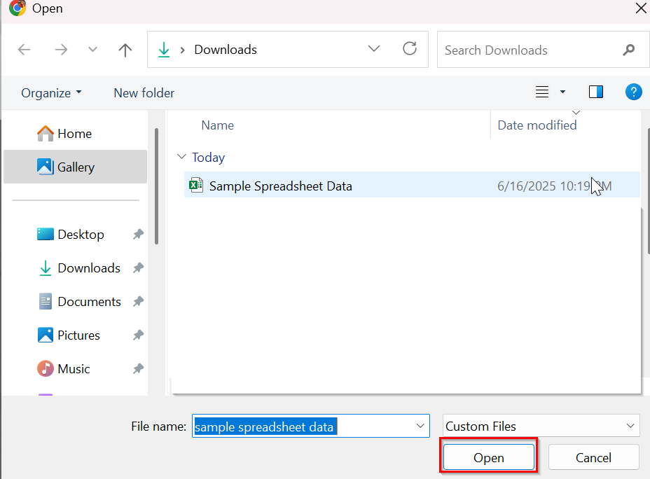 Import Excel into Google Sheets Using the Built-in Feature