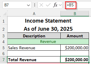 Making the Income Statement