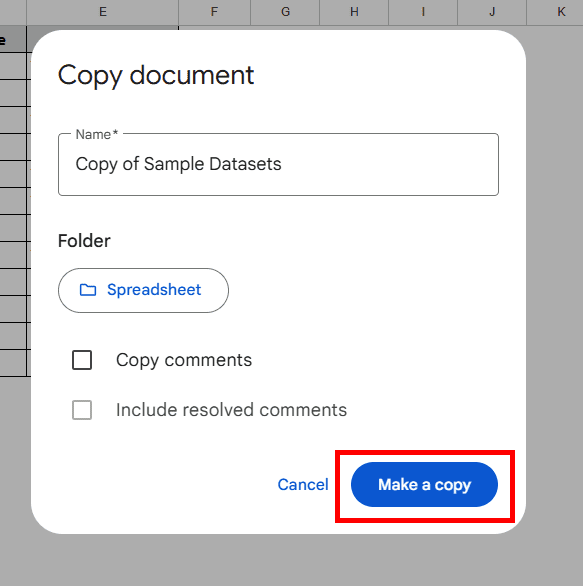 Save Google Sheets on Google Drive