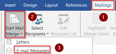 Mail Merge with Outlook and Excel