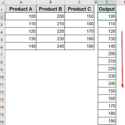 Consolidate Columns Using INDEX Function