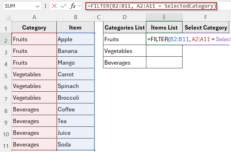 Create a Dependent Drop-Down That Updates Automatically