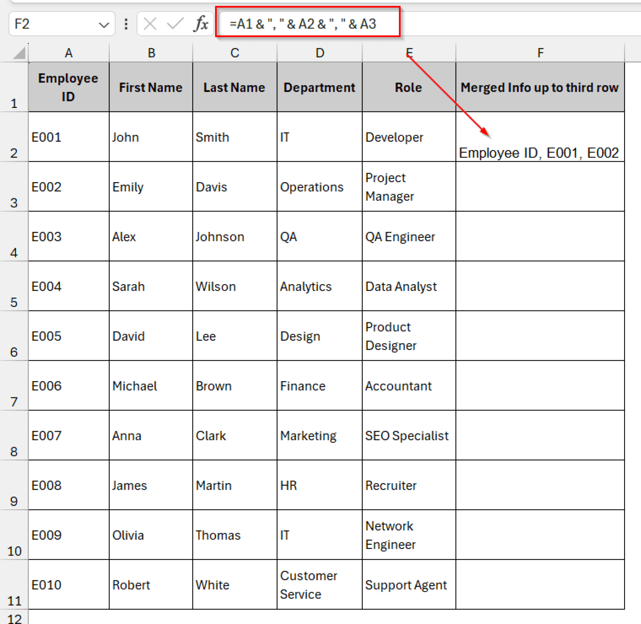 How to Merge Cells Vertically Without Losing Data in Excel - Excel Insider