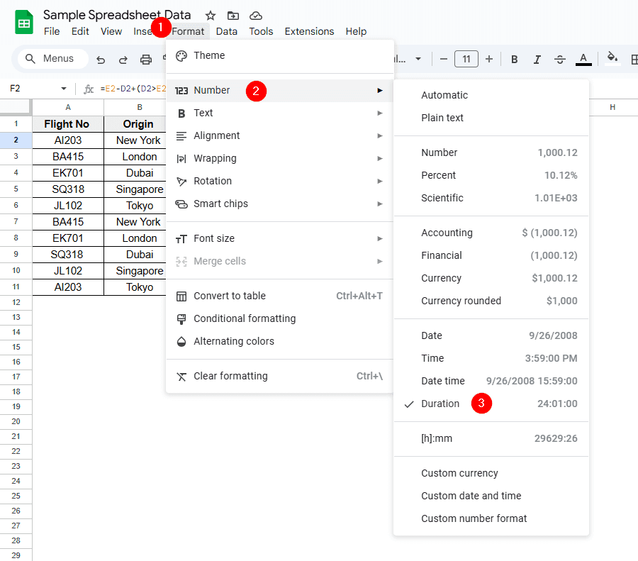 Calculate Duration Between Two Times Using Modified Subtraction Method