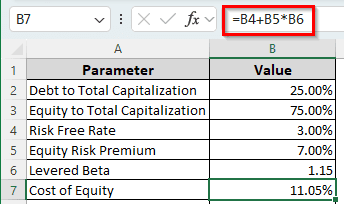 Computing WACC in Excel Without Market Values