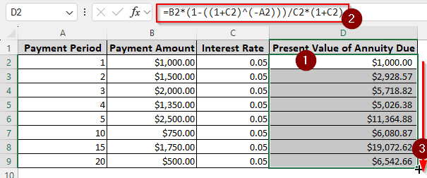 Measuring the Present Value of Annuity Due Manually