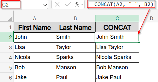 Merge Values from Multiple Columns Using Text Formulas