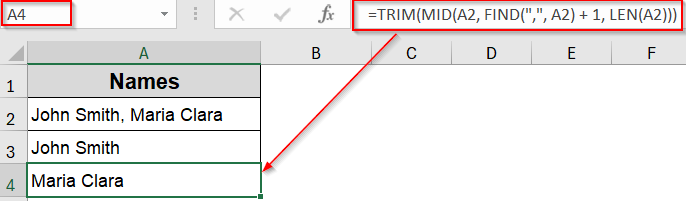 Use Formulas to Split Cell Contents into Two Rows