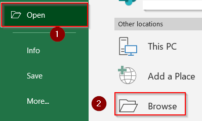 Open the Text File Directly in Excel