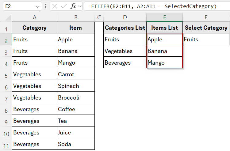 Create a Dependent Drop-Down That Updates Automatically