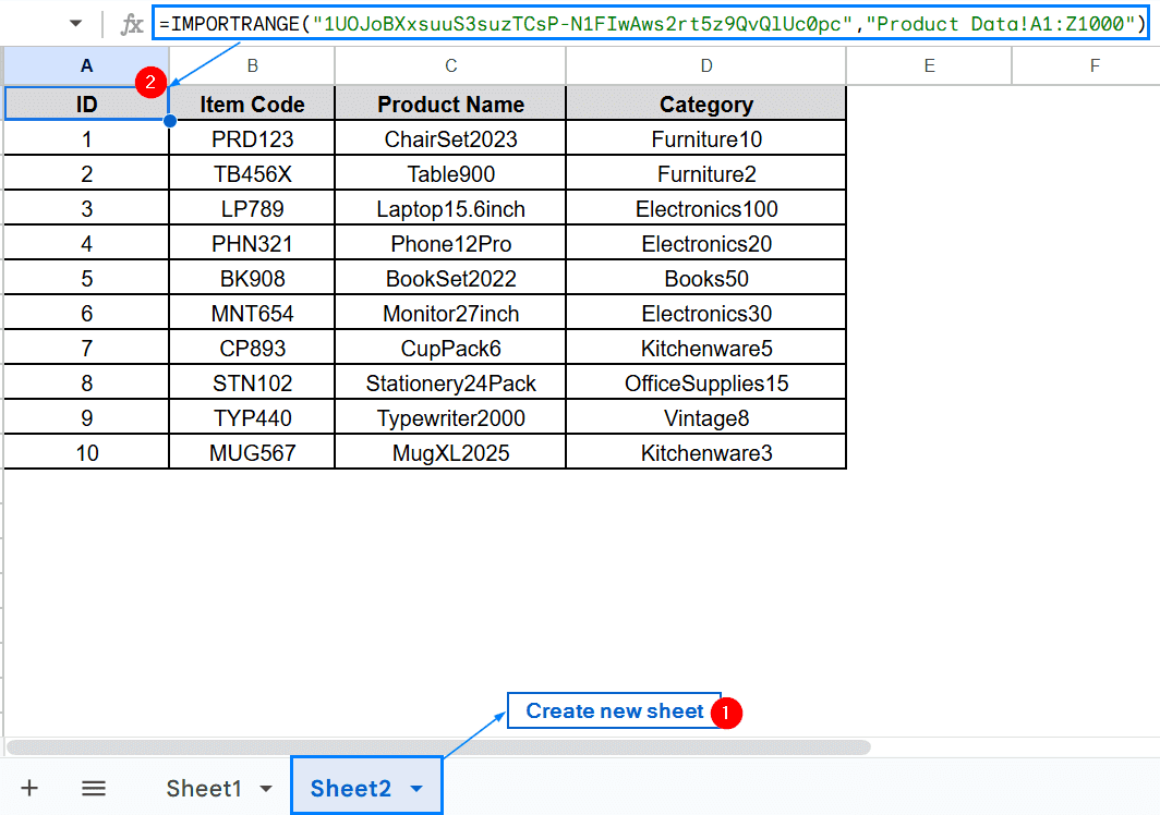 Hide Sheets by Using the IMPORTRANGE Function