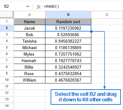 Randomize List Using RAND Function