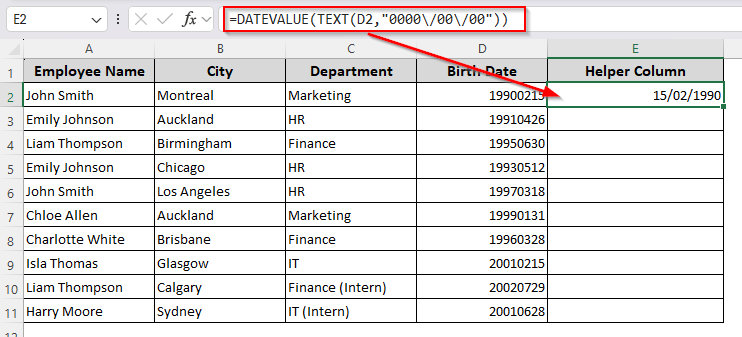 Converting Numbers to Date with the TEXT and DATEVALUE Function