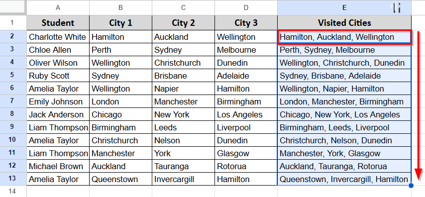 Using JOIN Function to Merge Cells without Losing Data