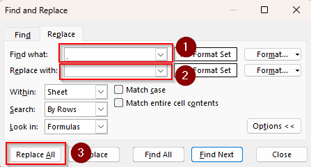 Removing Carriage Returns with the Find & Replace Tool
