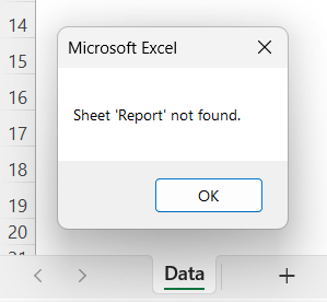 Test for Missing Worksheet Before Proceeding Using On Error GoTo 0