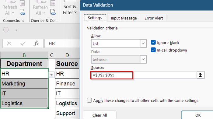 Edit Source for Fixed Lists Manually