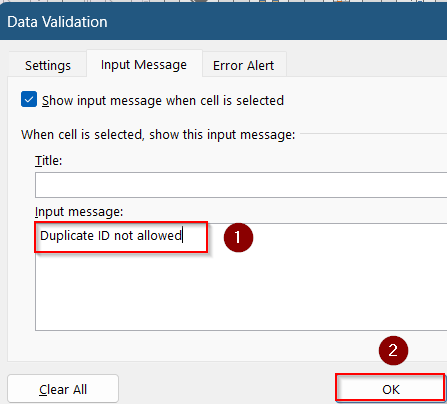 Enforce Uniqueness Using COUNTIF
