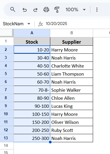 Create a Drop-down List Using a Named Range