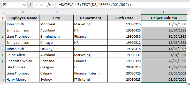 Converting Numbers to Date with the TEXT and DATEVALUE Function
