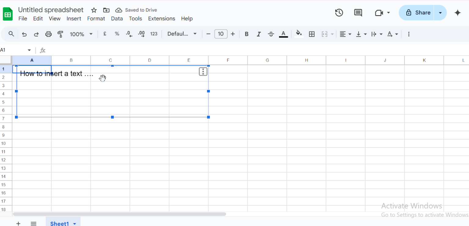 How To Insert A Text Box In Google Sheets with Simple Steps Excel