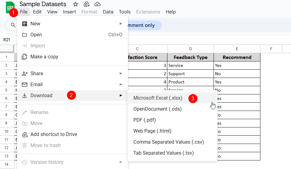 Save Google Sheets Locally on Desktop